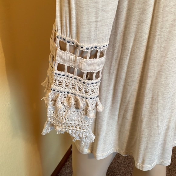 Chico’s NWT Novelty Sleeve Tunic Top  3/4 Sleeve Fashion Sz XL - Picture 5 of 7